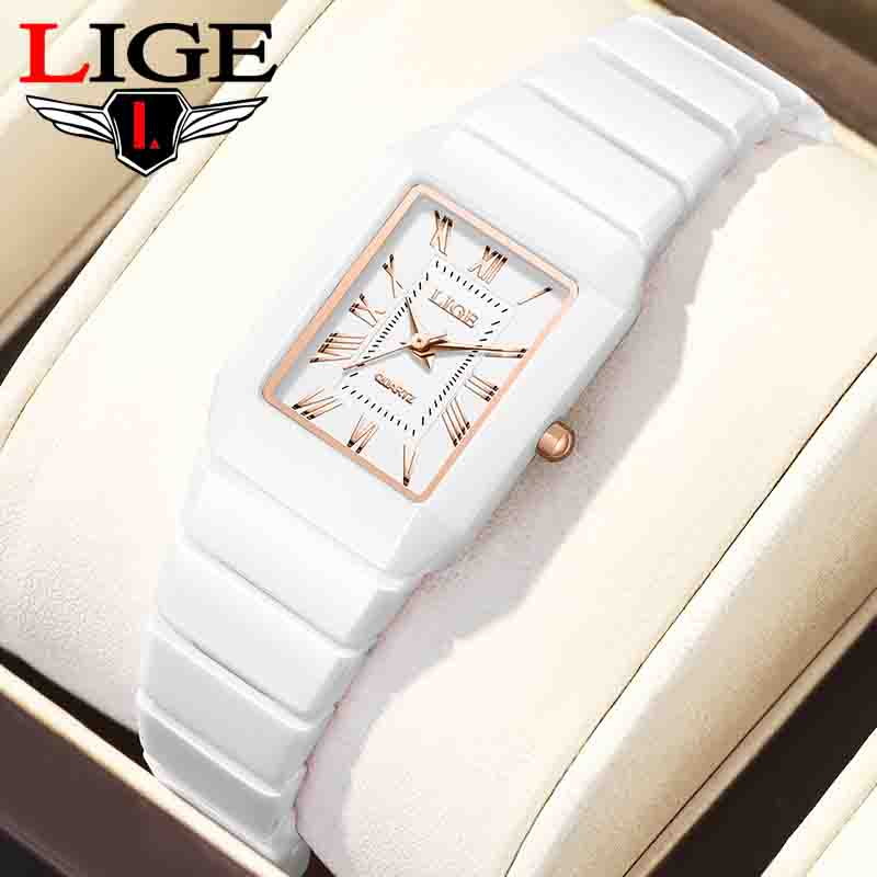 Luxury Ceramic Watch - Jam Tangan Wanita LIGE, Merek Jam