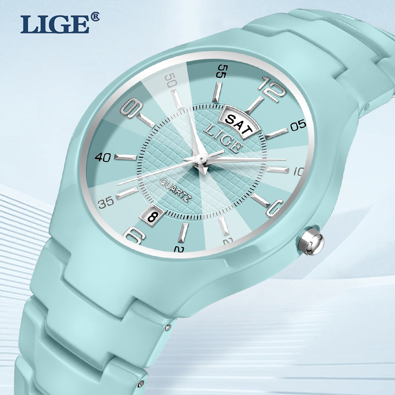 Luxury Ceramic Watch - Jam Tangan Wanita Elegan LIGE, Jam