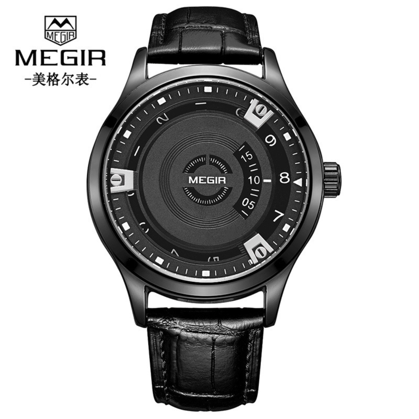 Leather Watch Strap - MEGIR Jam Tangan Pria Jam Tangan