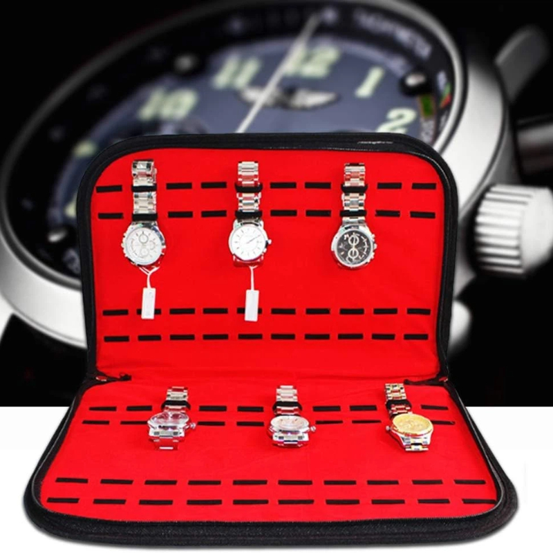 Leather Watch Strap - Tas Penyimpanan Jam Tangan 20 Slot,