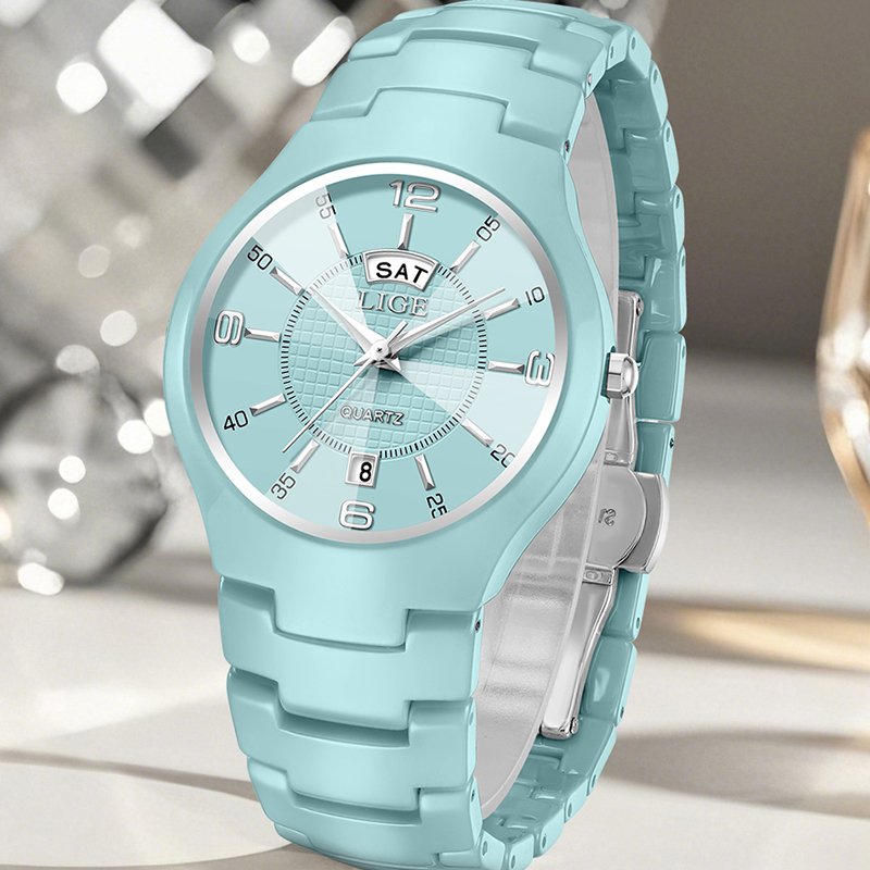 Luxury Ceramic Watch - LIGE Jam Tangan Wanita Jam Tangan