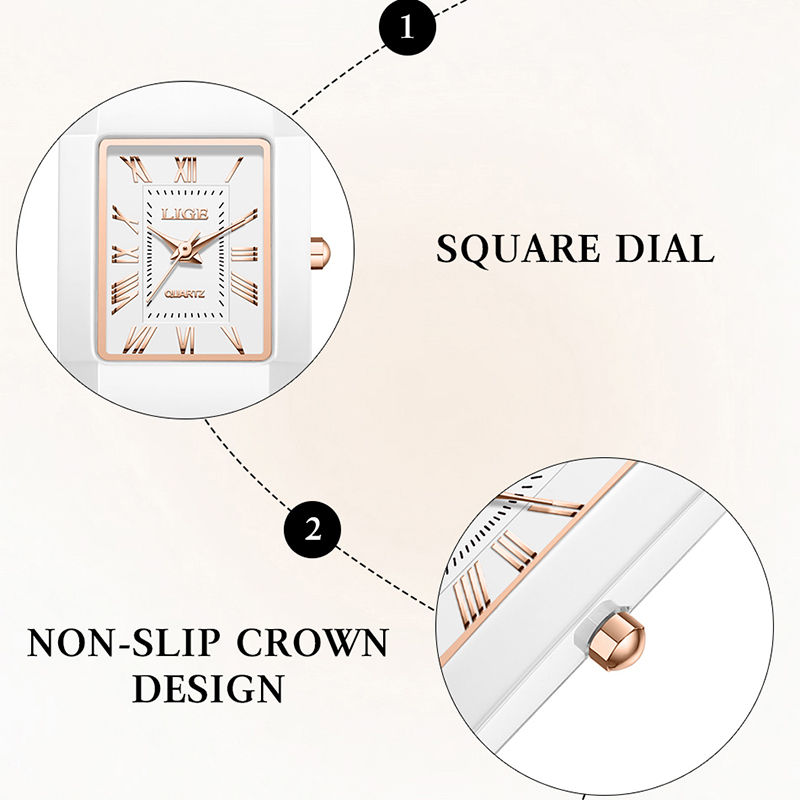 Jam Tangan Wanita LIGE, Merek  - Luxury Ceramic Watch ulasan dan harga