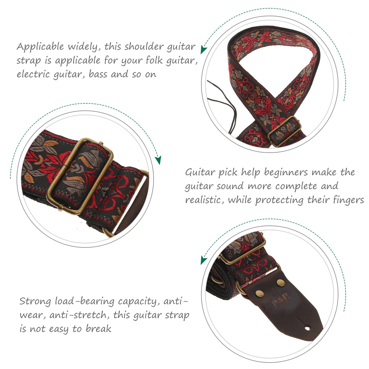 Miwayer tali gitar bordir lemb - Leather Watch Strap ulasan dan harga