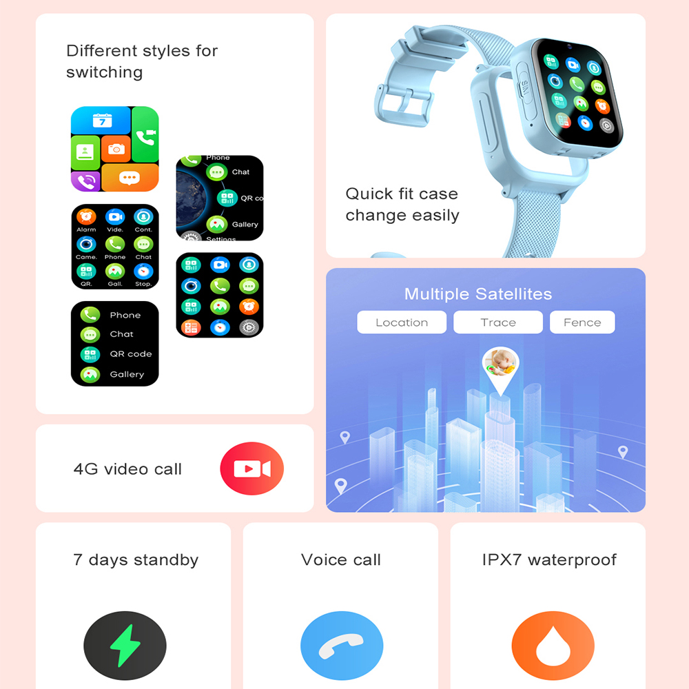 Jam Tangan Pintar Anak 4G GPS  - Smartwatch Watches For Kid Boy Waterproof ulasan dan harga