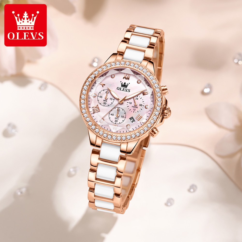 Jam Tangan Wanita OLEVS 9999 M - Luxury Ceramic Watch ulasan dan harga
