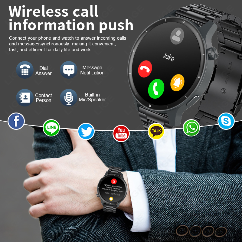 LIGE Jam Tangan Pintar Dial Di - Smartwatch Latest Watches For Women ulasan dan harga