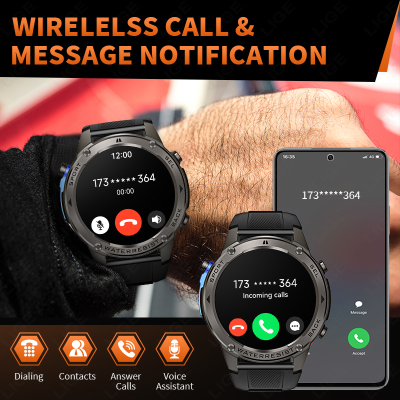 Jam Tangan Pintar GPS Kelas Mi - Smartwatch Watches For Men ulasan dan harga