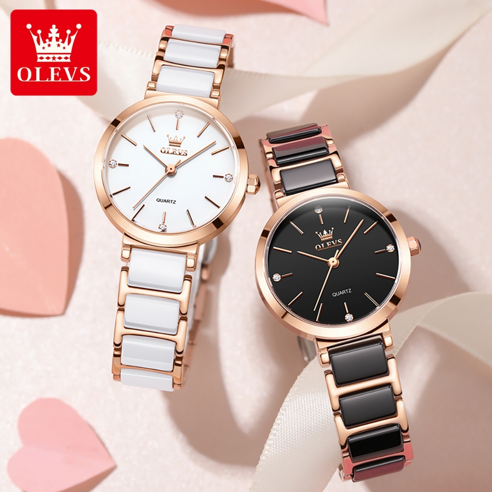 Jam Tangan Wanita OLEVS 5877 M - Luxury Ceramic Watch ulasan dan harga