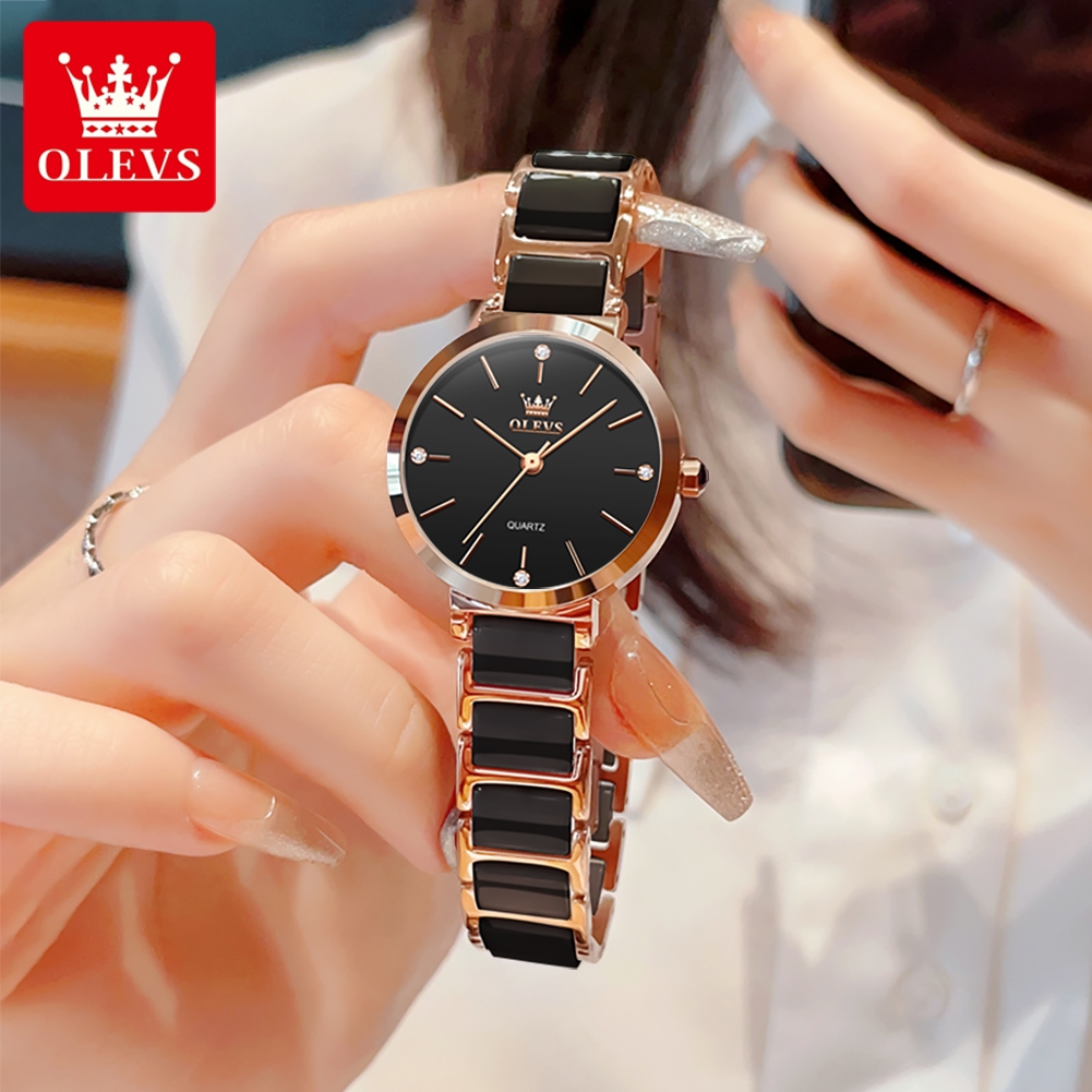 Jam Tangan Wanita OLEVS 5877 M - Luxury Ceramic Watch ulasan dan harga