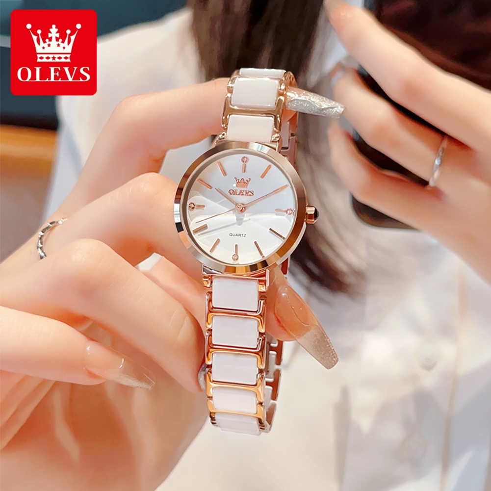 Jam Tangan OLEVS 5877 Laris un - Luxury Ceramic Watch ulasan dan harga