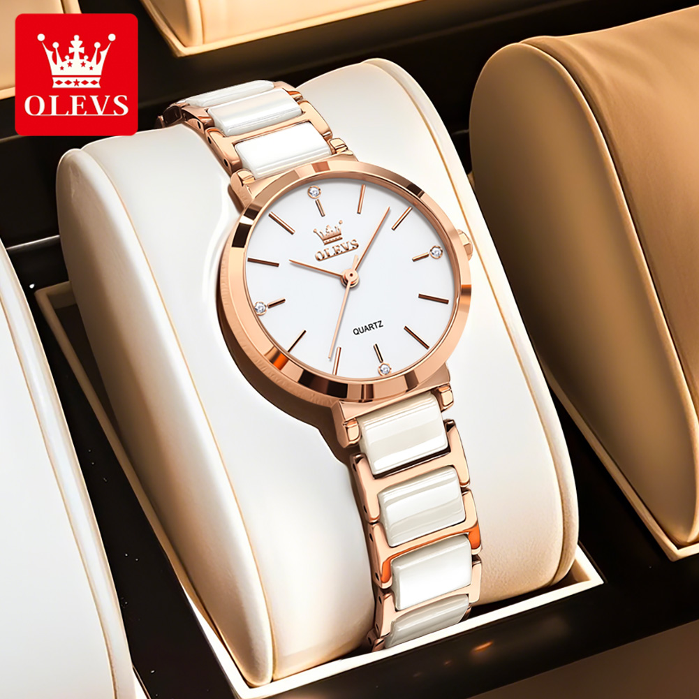 Jam Tangan OLEVS 5877 Laris un - Luxury Ceramic Watch ulasan dan harga