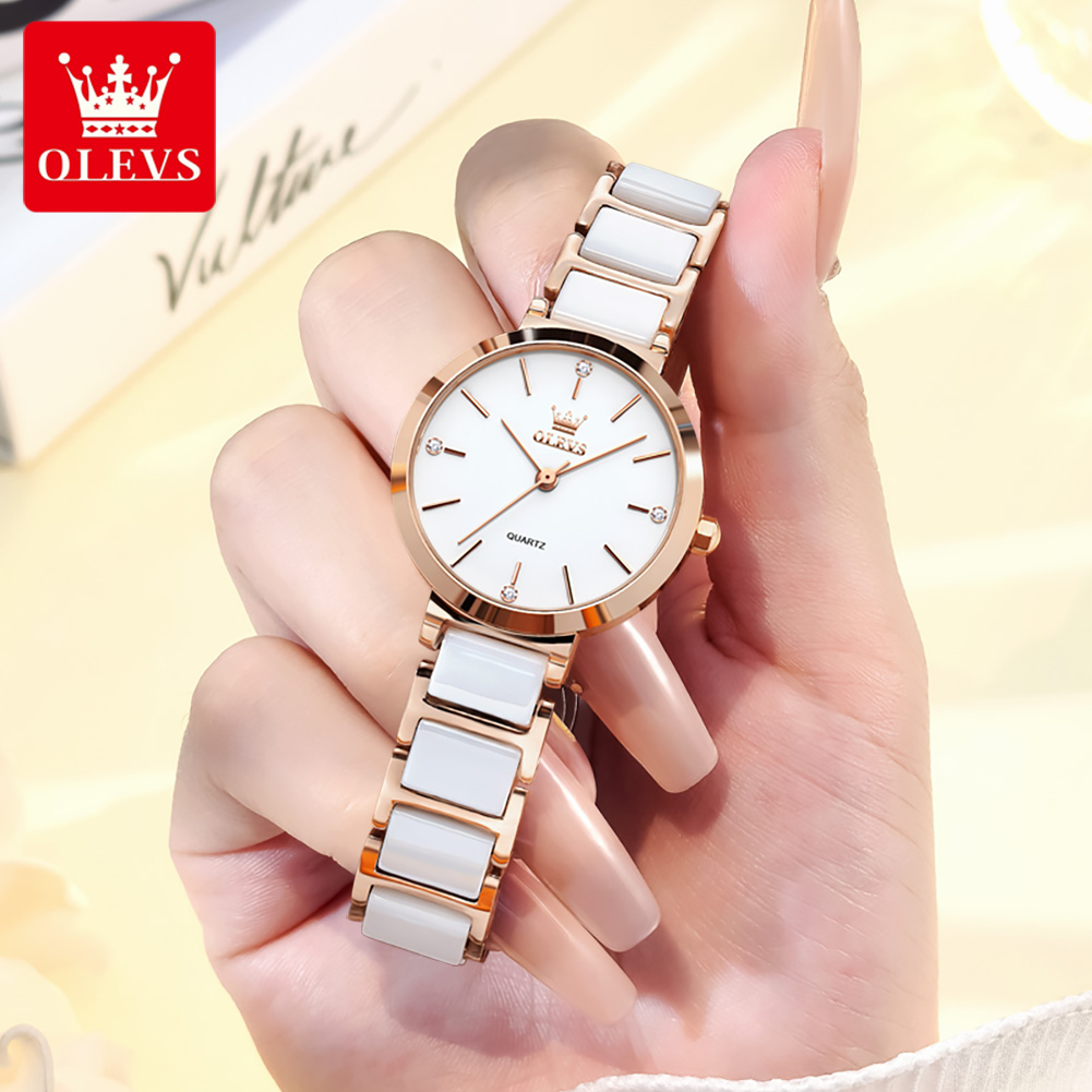Jam Tangan OLEVS 5877 Laris un - Luxury Ceramic Watch ulasan dan harga