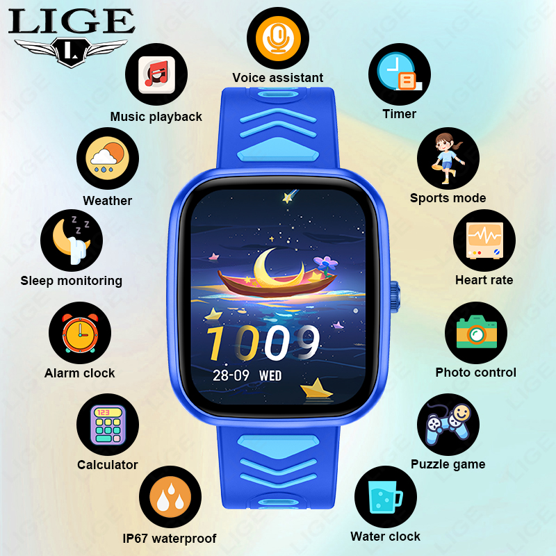 Jam Tangan Pintar Anak LIGE, T - Smartwatch Watches Gift For Boys On Birthday ulasan dan harga