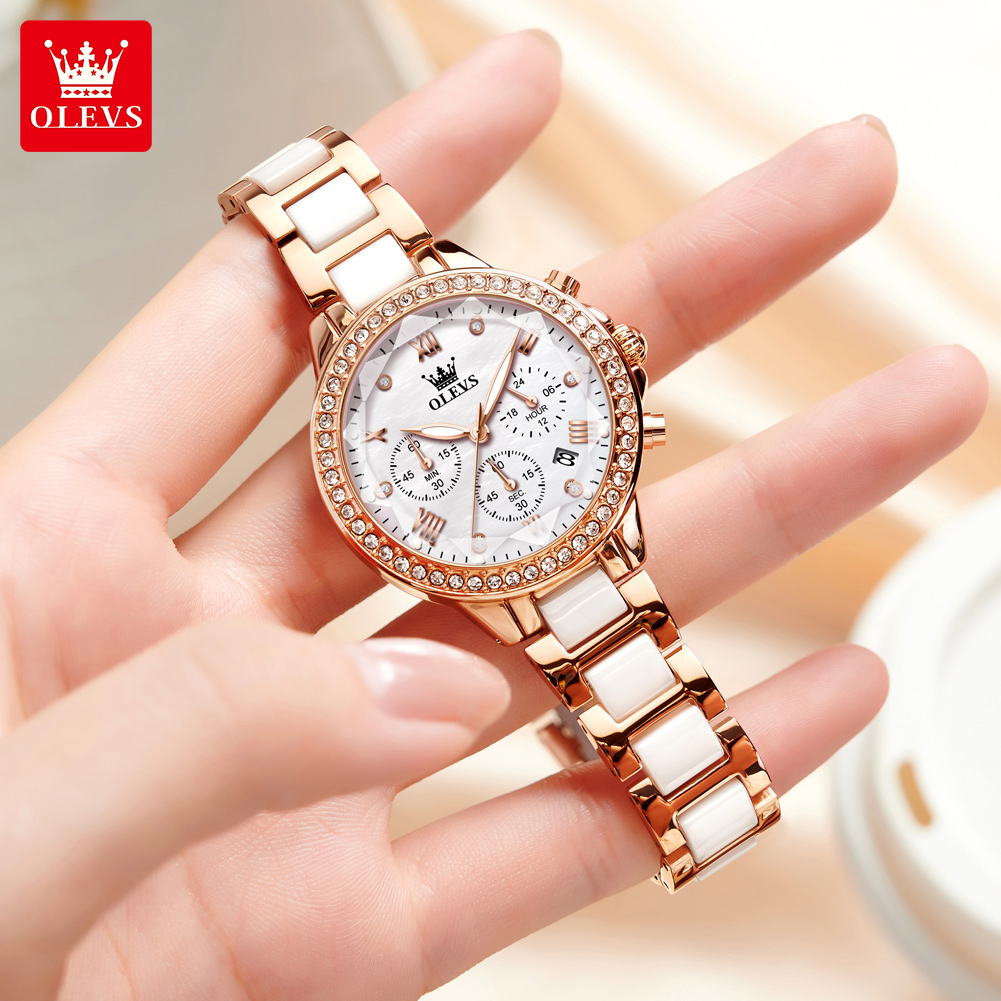 OLEVS 9999 Jam Tangan Wanita Q - Luxury Ceramic Watch ulasan dan harga