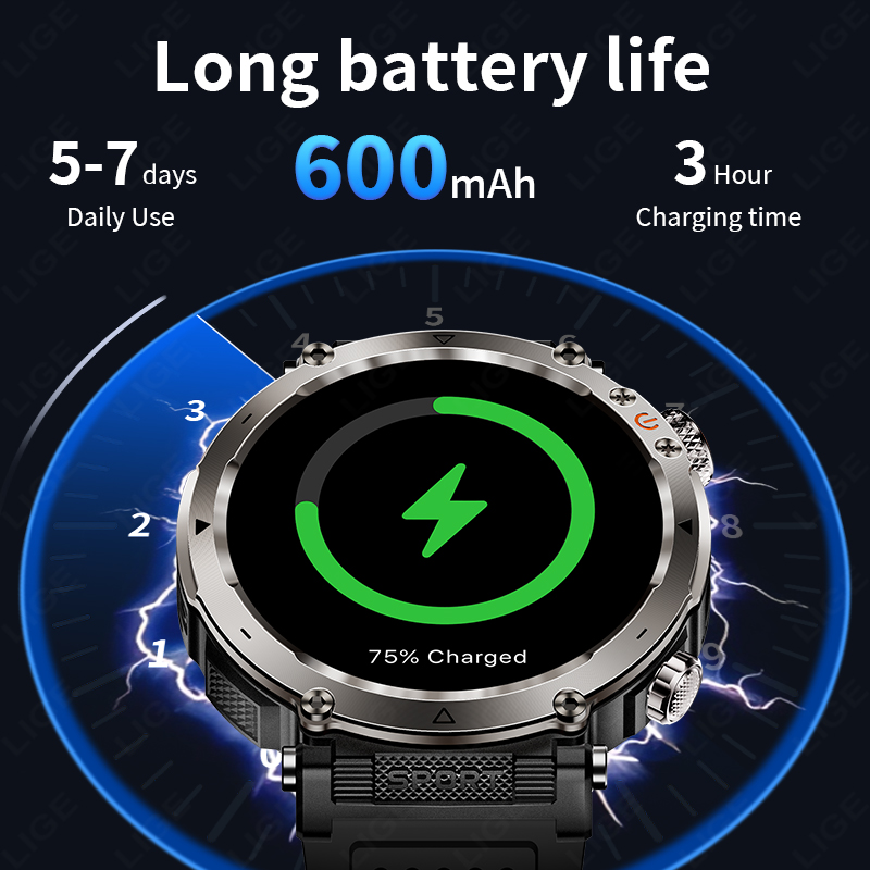 Jam Tangan Pintar Militer Luar - Smartwatch Watches For Men ulasan dan harga