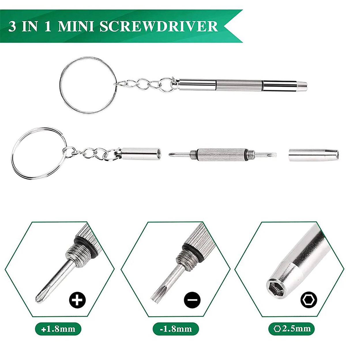 1/2/10 Buah Obeng Mini 3 Dalam - Watch Tool Repair Kit ulasan dan harga