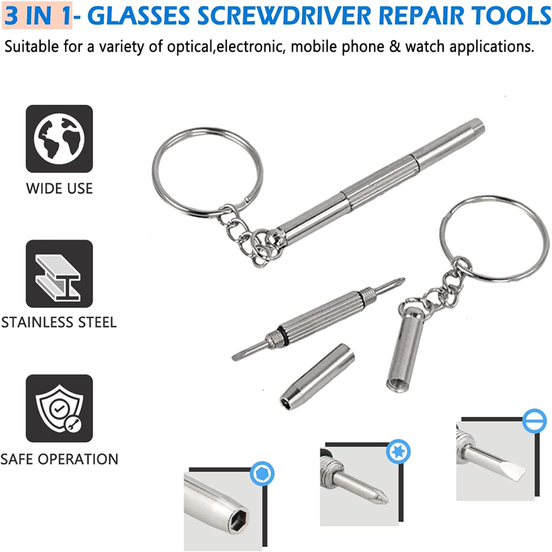 Obeng kacamata tangan Mini 3-i - Watch Tool Repair Kit ulasan dan harga