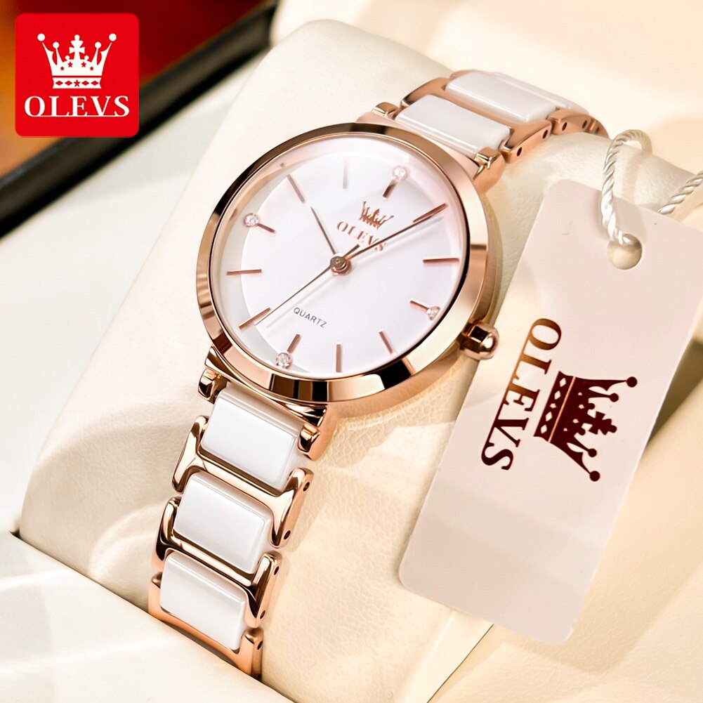 OLEVS jam tangan kuarsa untuk  - Luxury Ceramic Watch ulasan dan harga