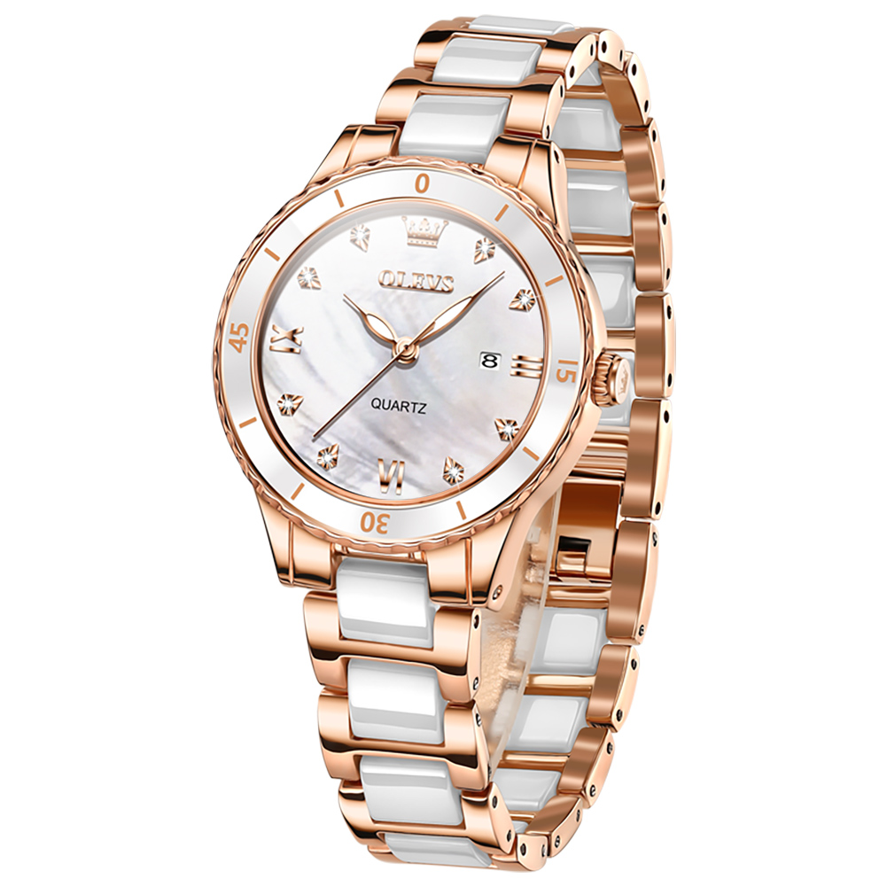Jam Tangan Wanita OLEVS Quartz - Luxury Ceramic Watch ulasan dan harga